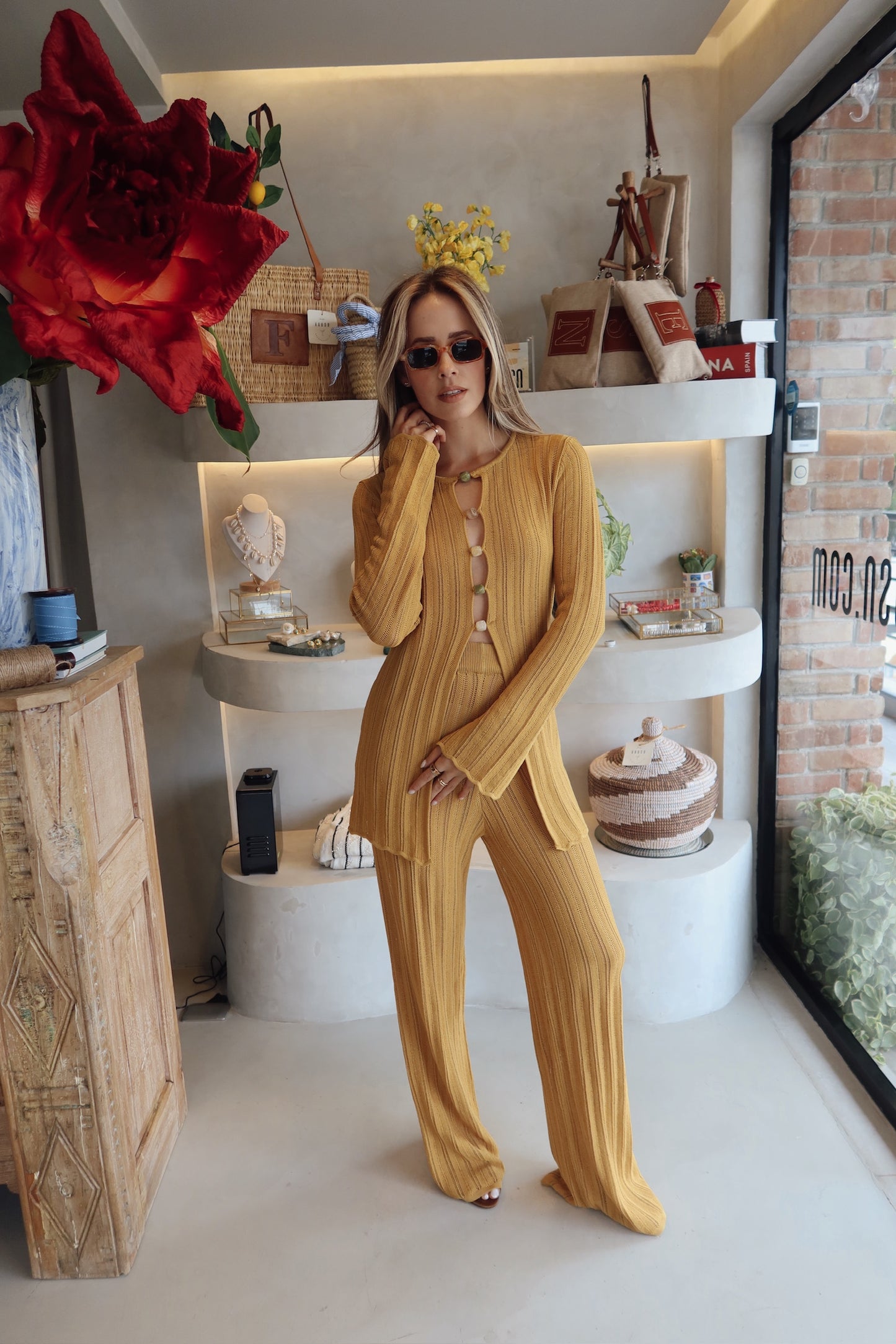 Islamorada - Mustard Knit Set