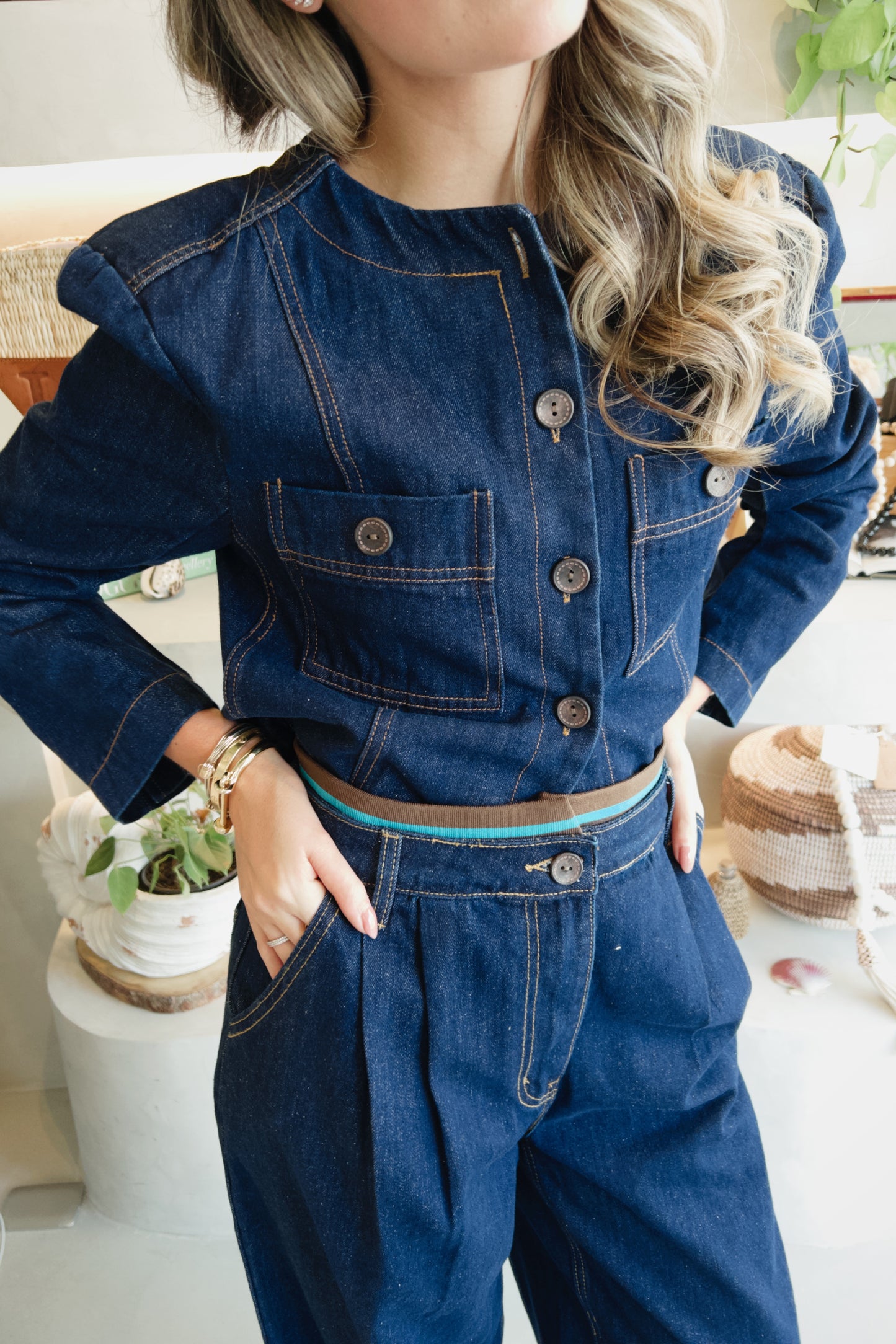 The Jackie - Denim Travel Set