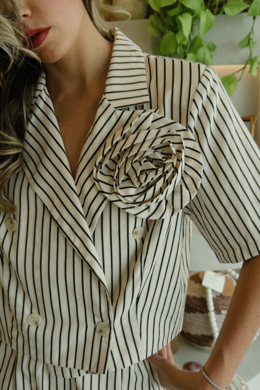 Hirsch Residence - Rose Striped Blazer Set