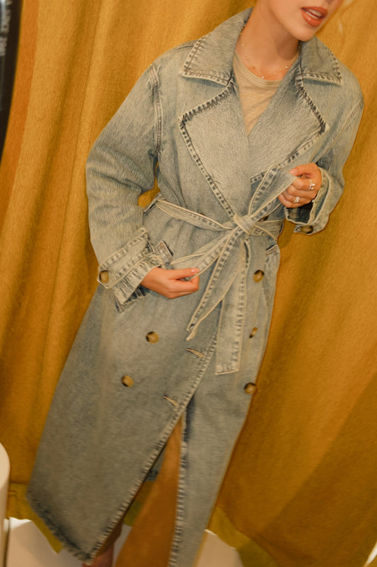 Dumbo - Oversized Denim Trench Coat