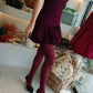 Burgundy - Mini Dress Wine