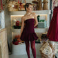 Burgundy - Mini Dress Wine