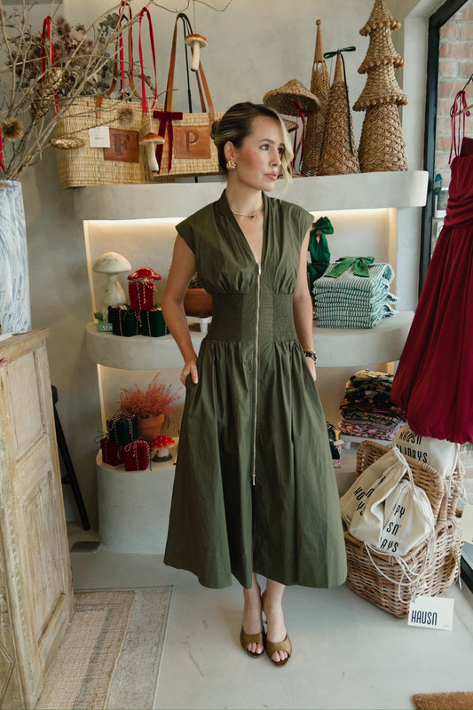 Westville - Olive Midi Dress