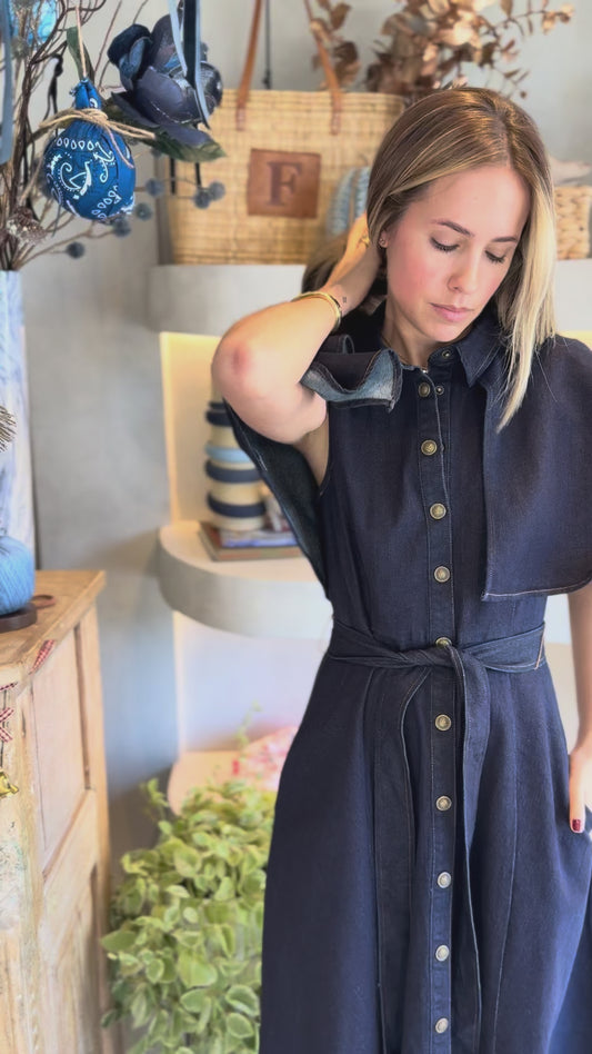 Cotswolds - Denim Cape Dress